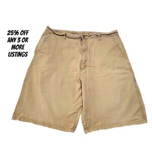 Men's Tan Shorts Wrangler Size 36 Cargo Pockets